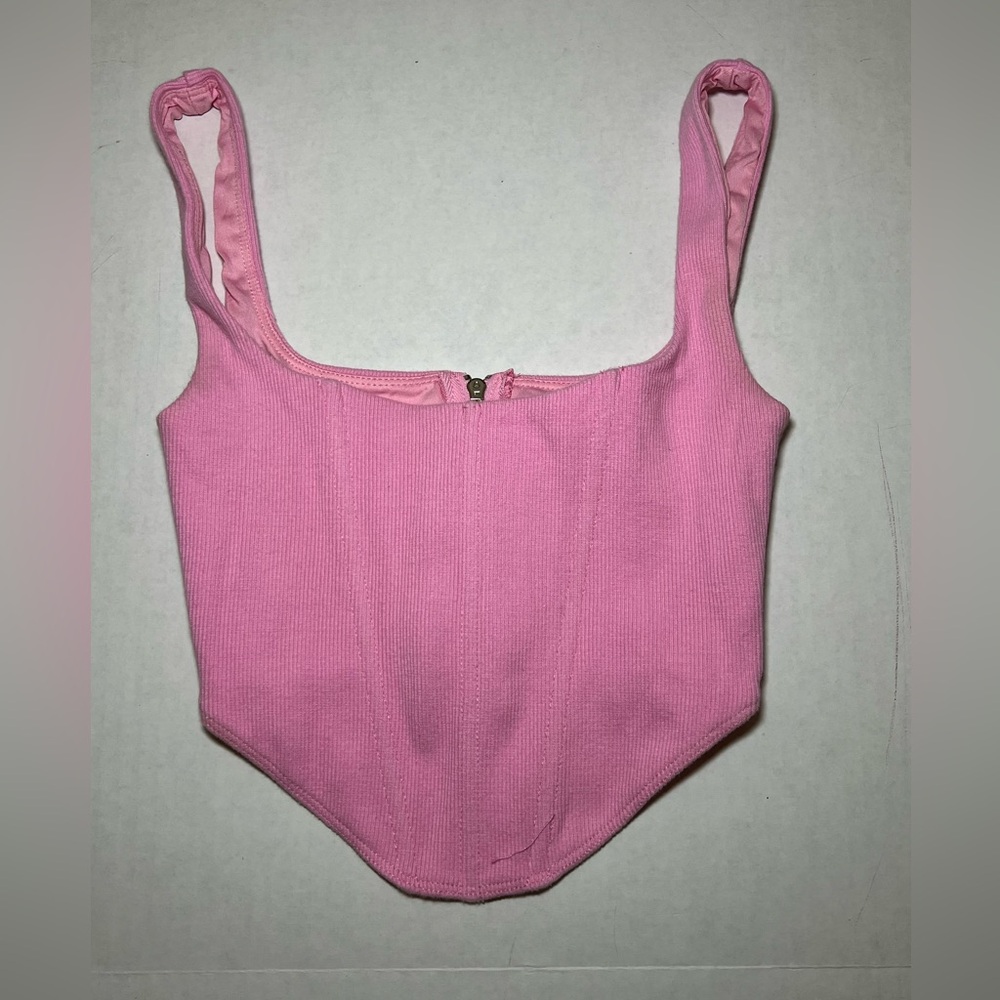 Princess Polly pink corset crop top